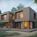 Intégrer un mur en gabion dans le jardin d’une maison cubique : alliance entre minéralité et esthétisme moderne