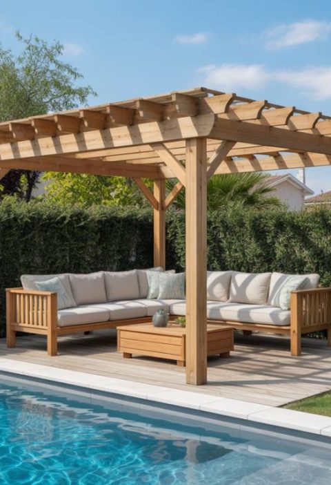 Pergola bois piscine terrasse : idées de design et conseils pour une extension élégante de votre extérieur