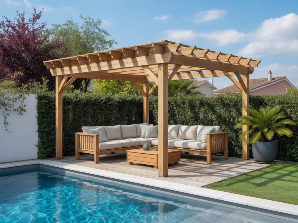 Pergola bois piscine terrasse : idées de design et conseils pour une extension élégante de votre extérieur