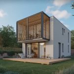 Maison cubique en bardage zinc : moderniser la façade avec un matériau durable et élégant